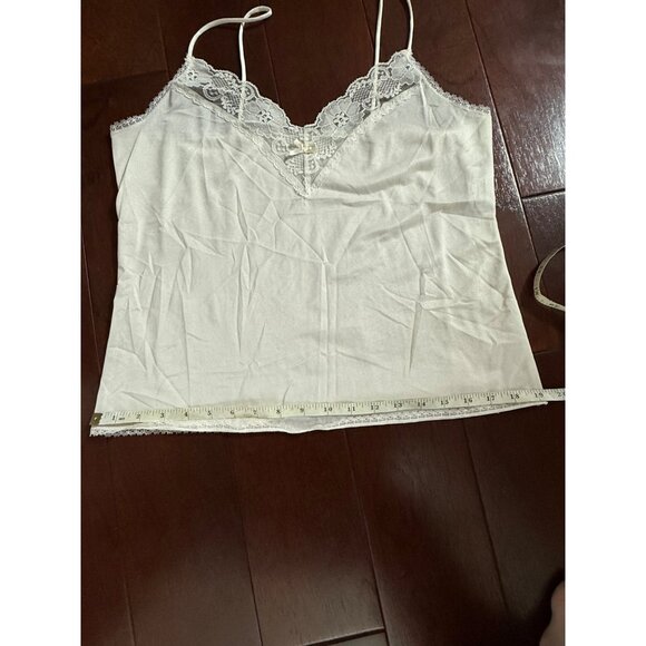 Vintage White Lace Trim Camisole By Private Treasures Women's Size M - Picture 11 of 14